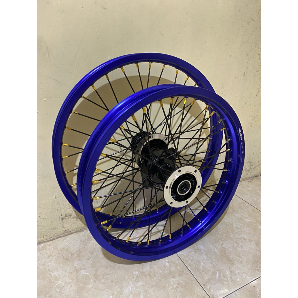 VELG SET CRF KLX RING 18 x 21 Dan 16 x 19 VRossi Tanpa ban Sudah stel pnp tinggal pasang
