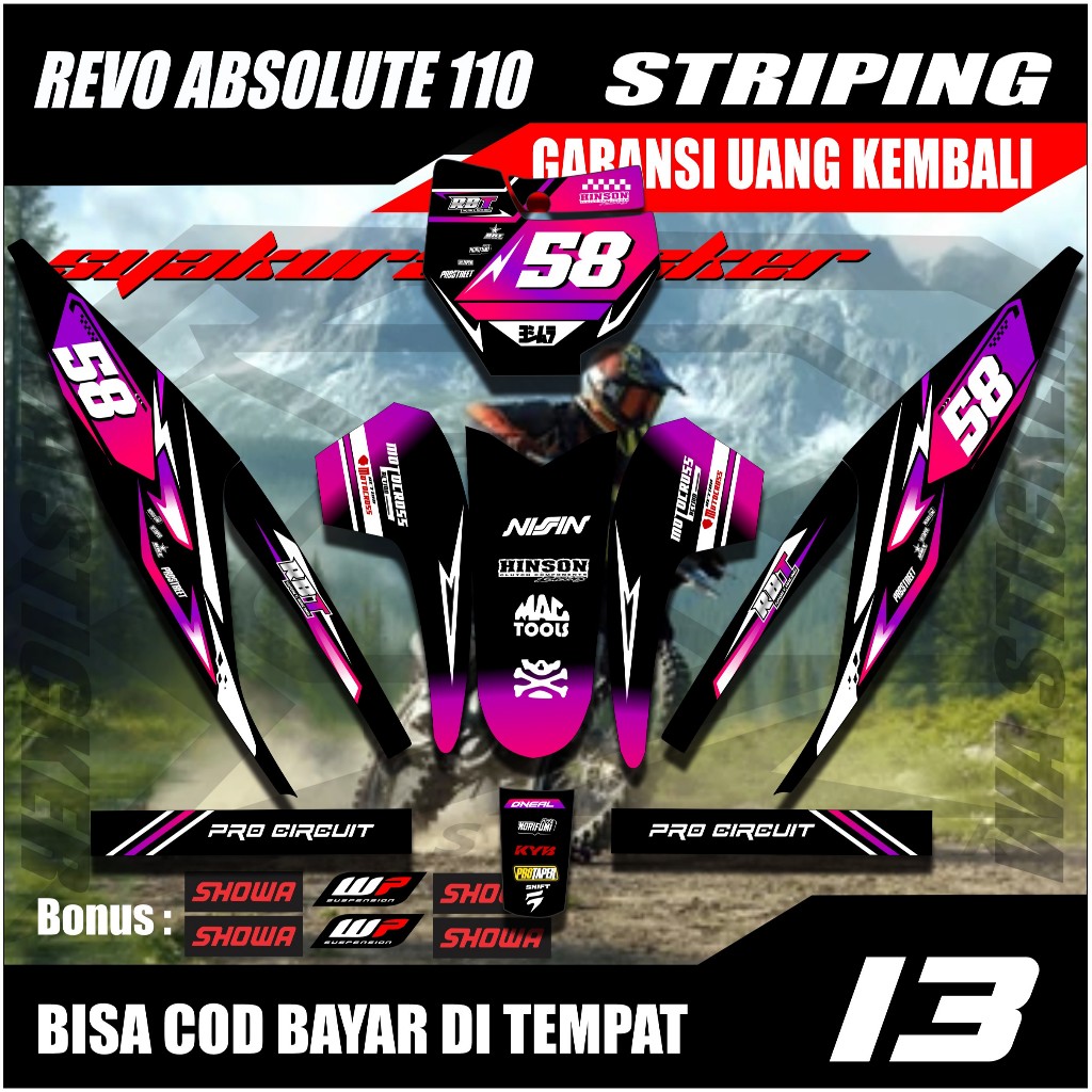 STICKER STRIPING RBT REVO ABSOLUTE 110 STICKER CUSTOM 13