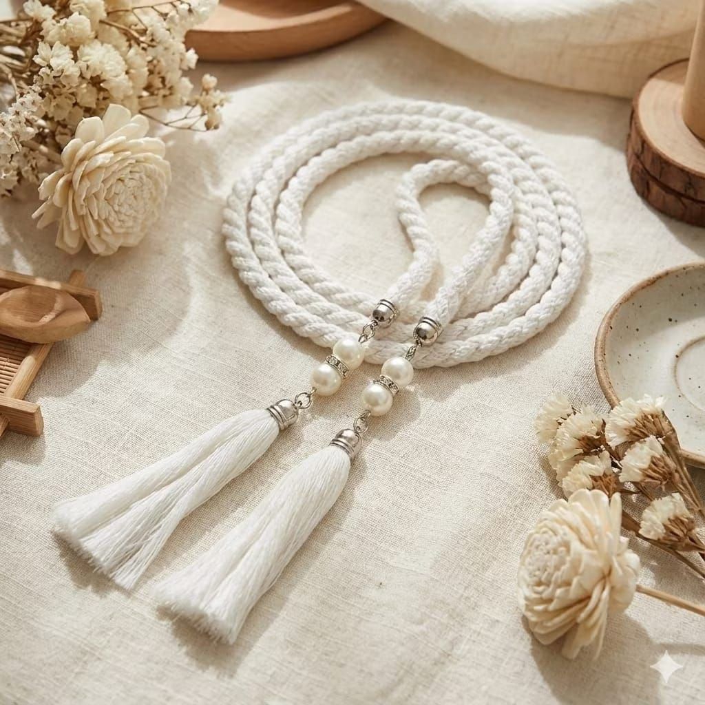 Ikat Pinggang Wanita Model Tali Rumbai / Belt Tassel Fashion untuk Kaftan & Dress