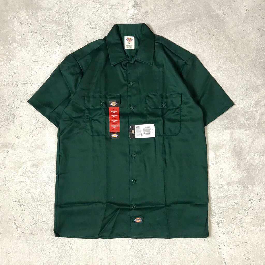 Dickies Short Sleeve Work Shirt Hunter Green