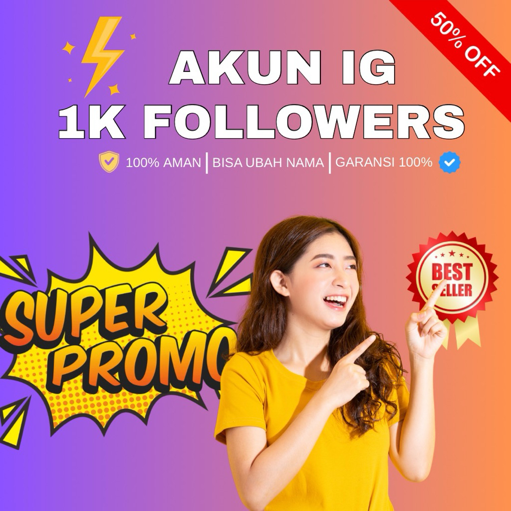 AKUN INST4GR4M AKTIF 1K FOLLOWERS BERGARANSI NONDROP