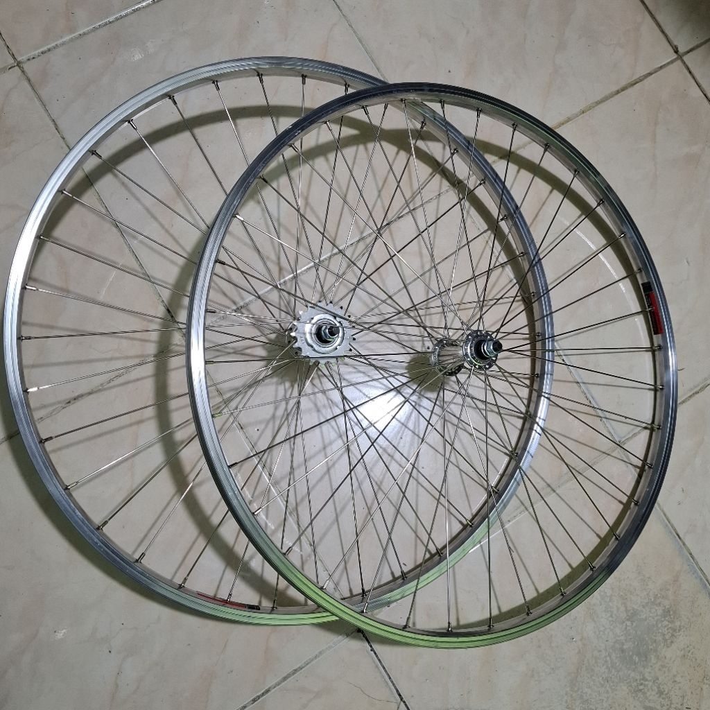 Sepasang wheeleet 700c Doltrap - velg fixie chrome - velg fixie silver - Wheelset fixie doltrap - ve