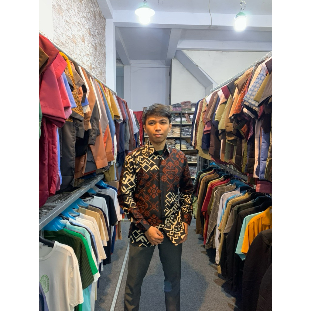 kemeja batik lontara has makassar lontara bugis