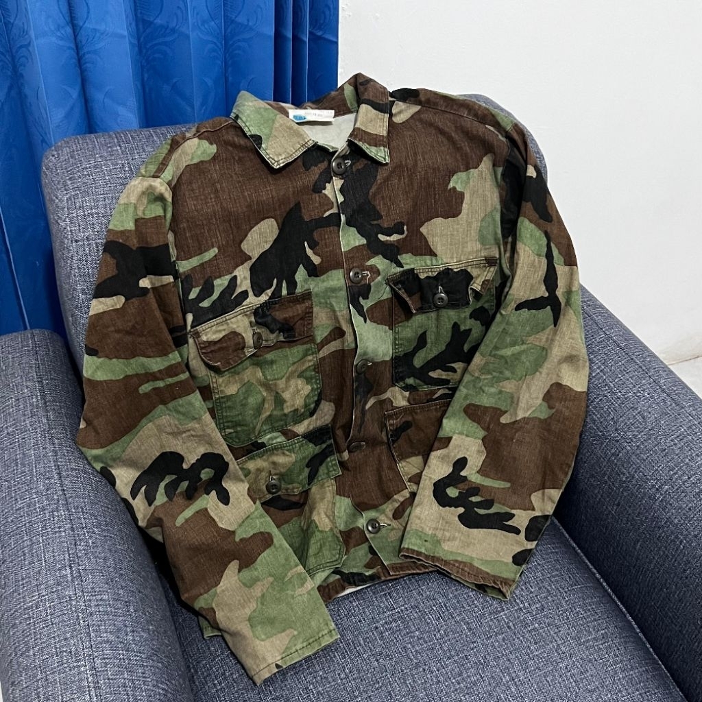 US Army Woodland BDU Camo Shirt Jacket