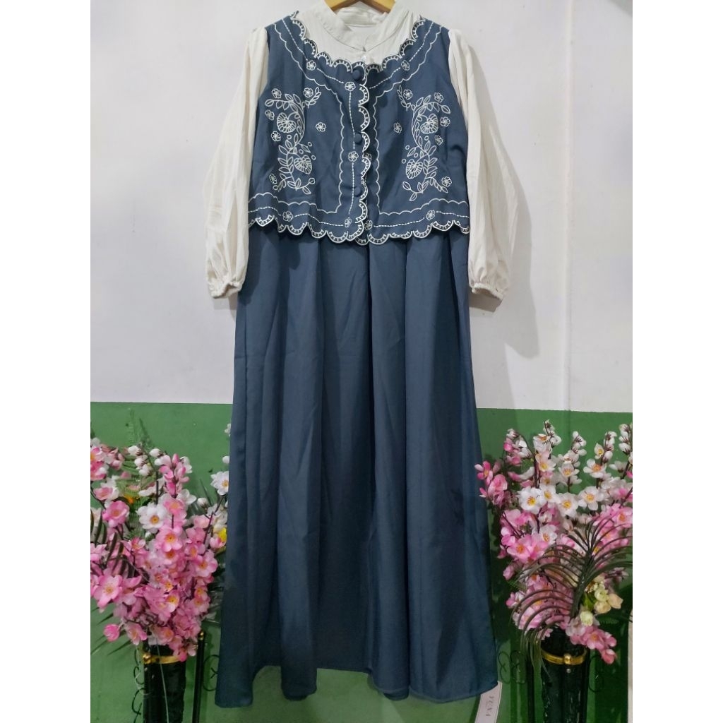 gamis rompi bordir by YUNA