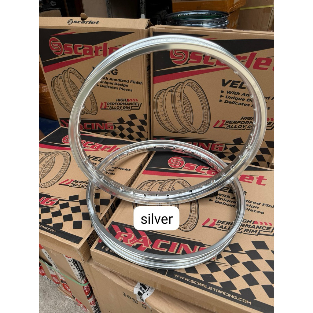 velg scarlet silver polis ring 18 uk 160,185