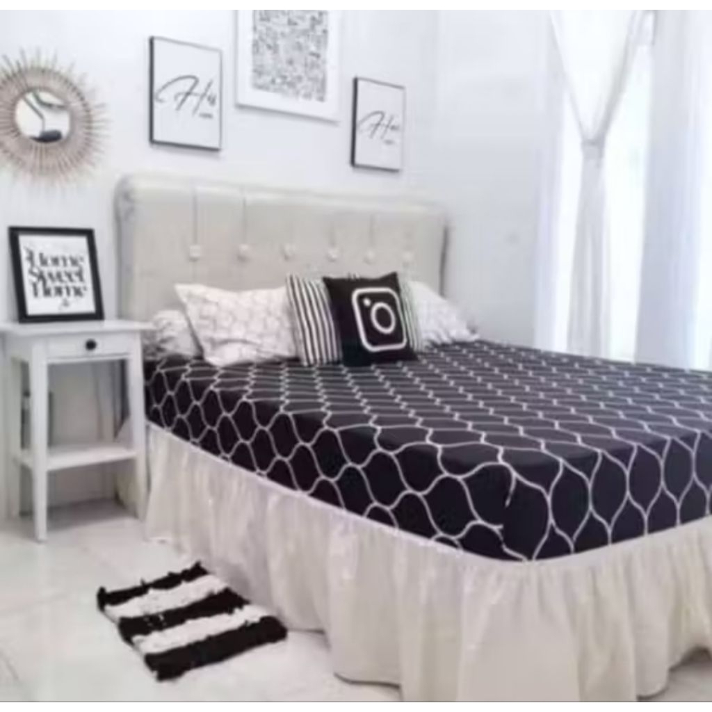 Bed Skirt, Rumbai Kasur, Tutup Kolong, Rok Kasur Polos