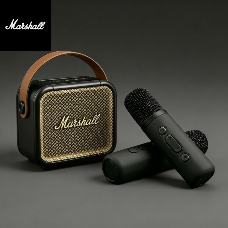 Marshall portable karaoke Koneksi Bluetooth ke ponsel/TV, lokasi KTV pribadi sesuka Anda  Kecil dan 