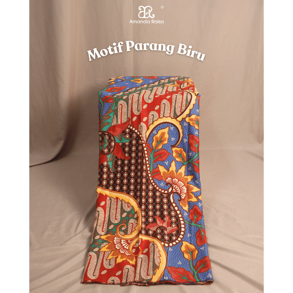Kain Batik Meteran Potongan Motif Parang Biru
