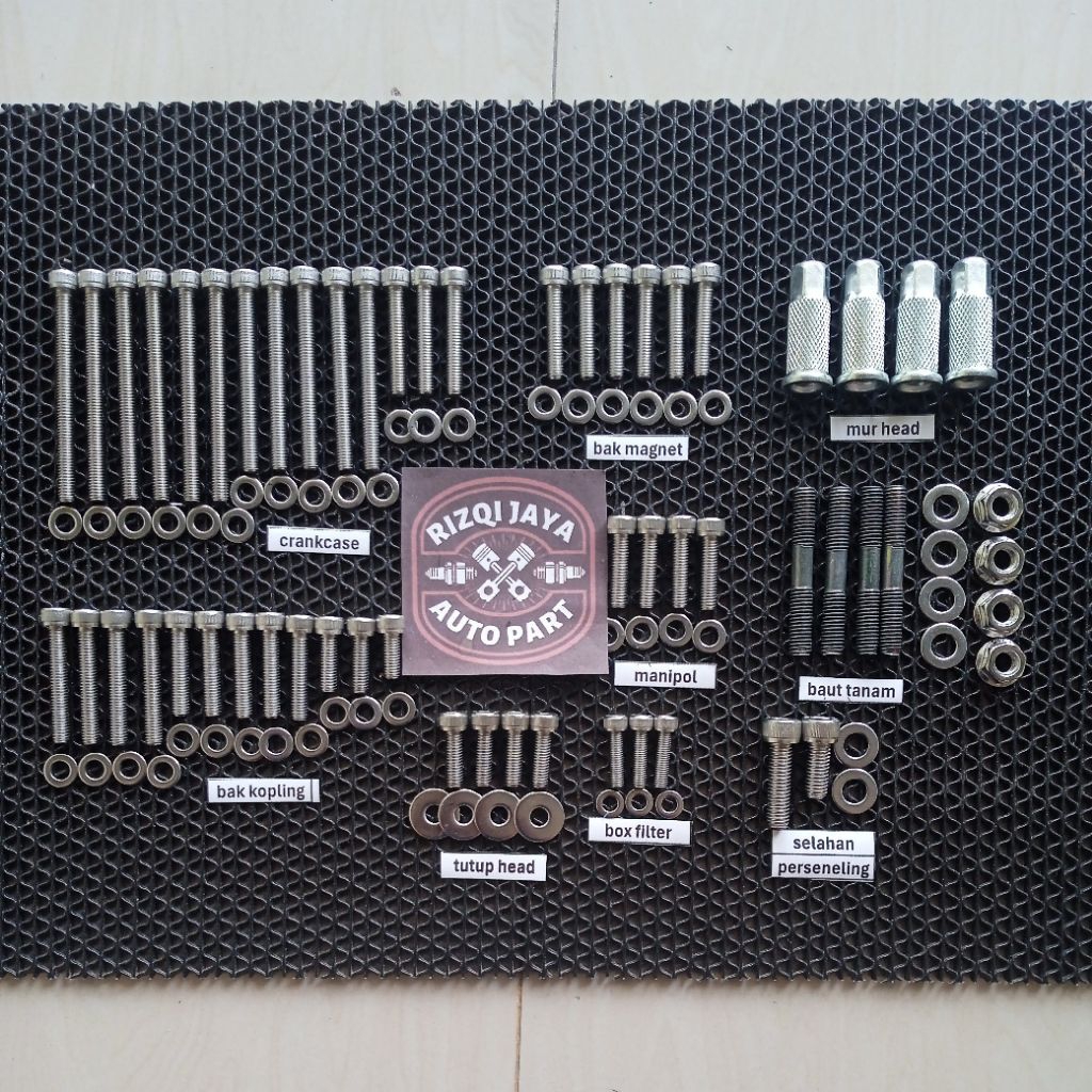 baut blok mesin yamaha 125z/125 zr stainless 304