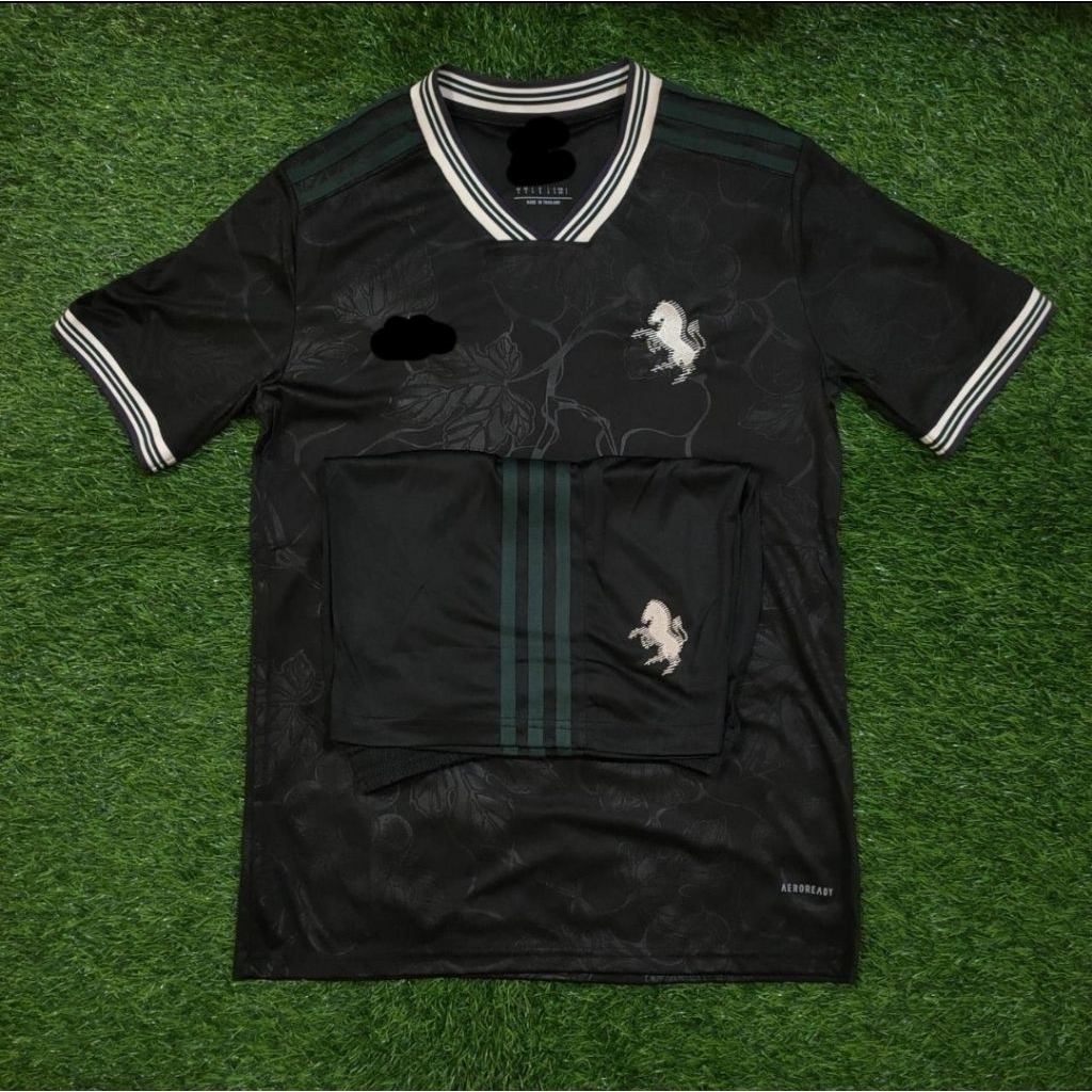 Stelan Setelan Jersey Kaos Baju Bola Juve Juventus Jupe Home Away 3rd Third Hitam Black Fullset Full