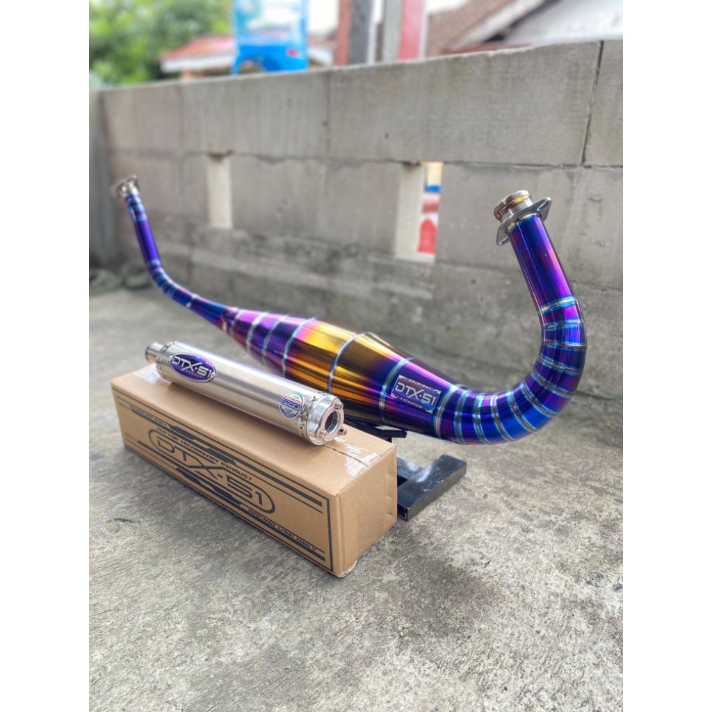 knalpot ninja 150 dtx51 titanium
