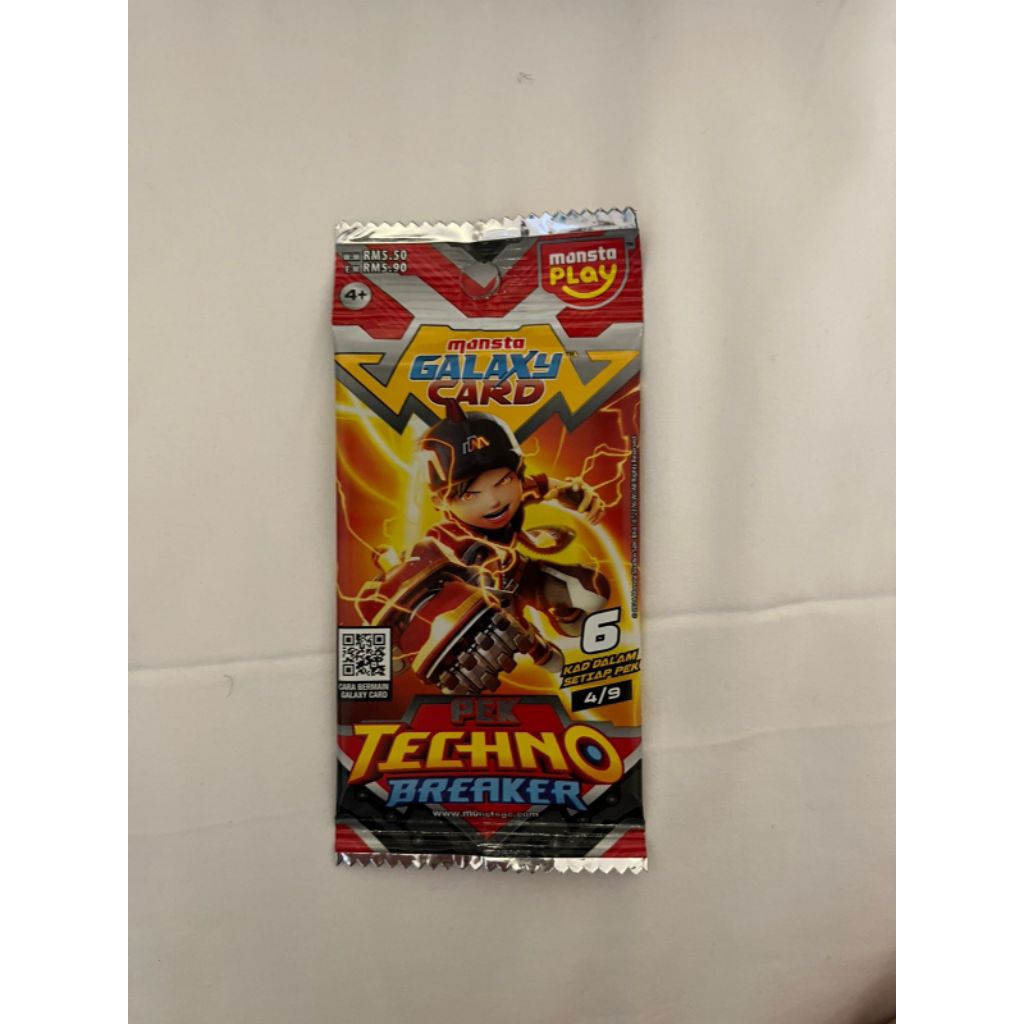 Kartu BoBoiBoy Pek Techno Breaker BoBoiBoy Gentar no 4/9 ORI Malaysia