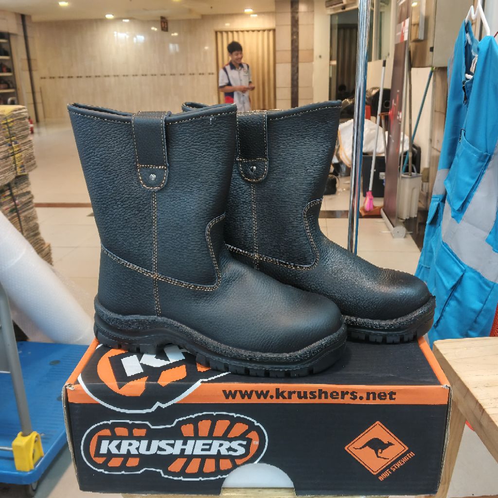 Sepatu Safety Krushers Texas Black Original / Safety Shoes Krushers