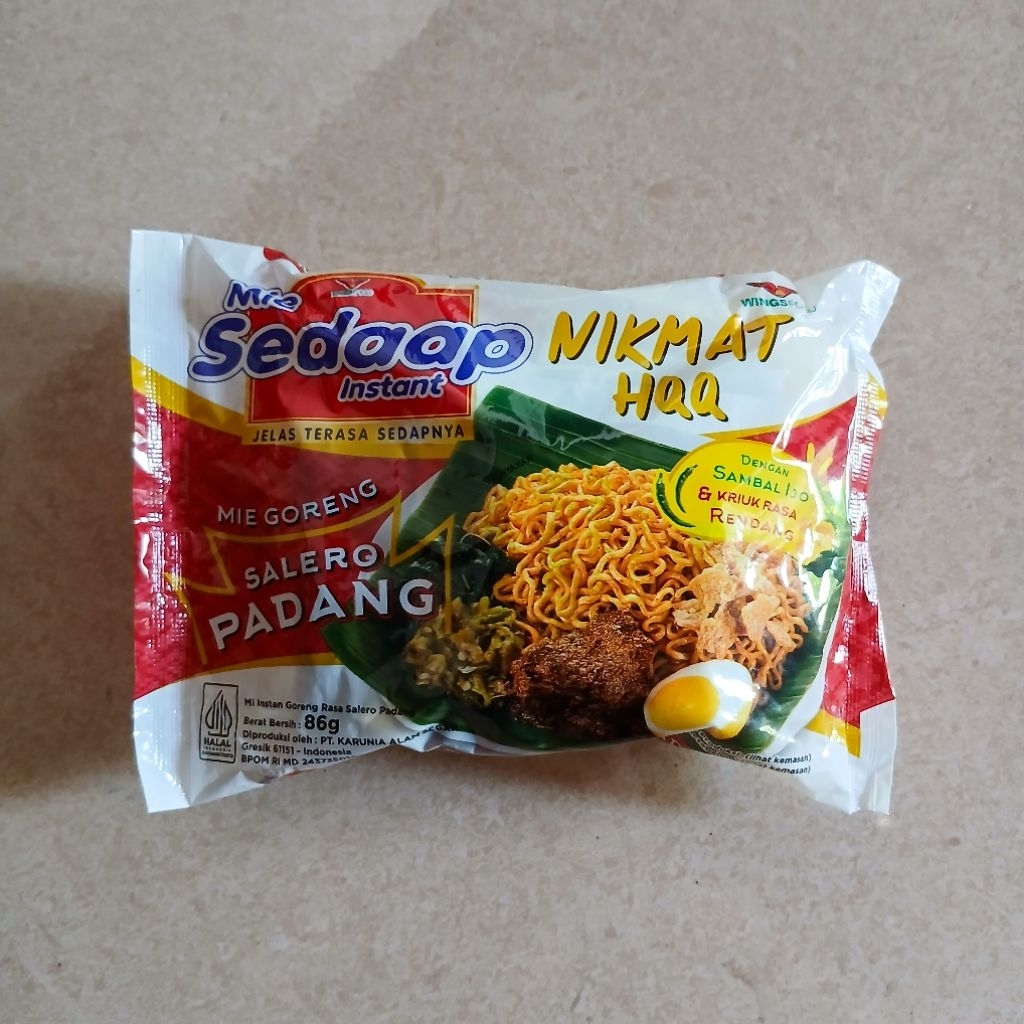 Mie Sedaap Mi Goreng Salero Padang 1 Pcs | Rasa Rendang Sambal Ijo Nikmat HQQ Original