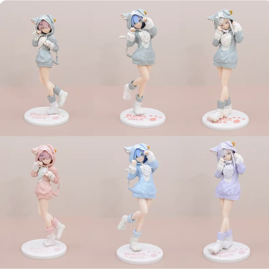 Emilia Parker Rem Ram Anime Figure Outfit I Deminsional Emilia model