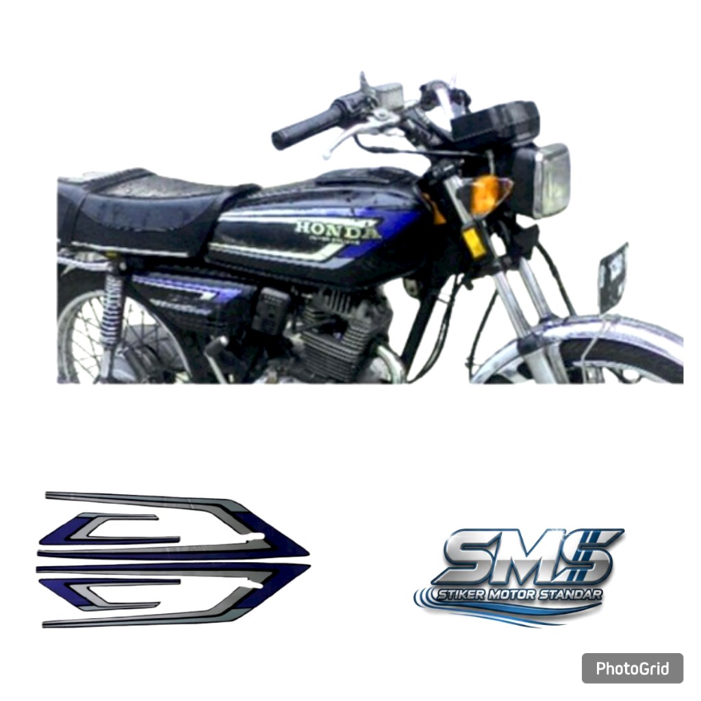 STIKER STRIPING LISH LESH BODY MOTOR HONDA GL 100 TAHUN 1993 1994 WARNA UNGU FULLSET