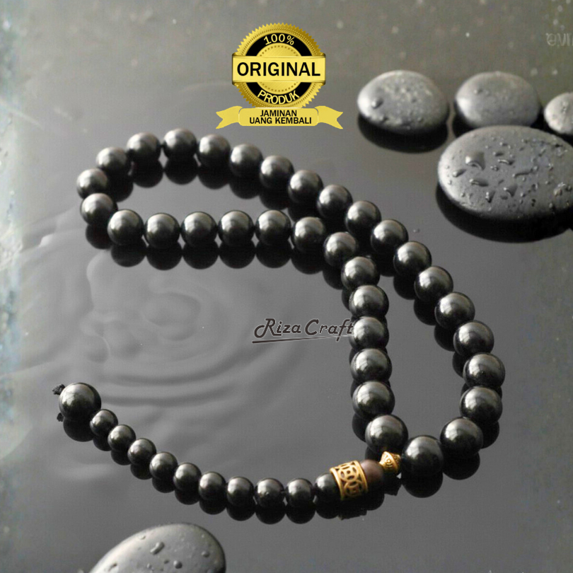 Tasbih 33 Butir Aesthetic Kayu Kokka Kaukah Kauka Hitam Black Jumbo Besar 12mm Arab Turki Mekah ASLI