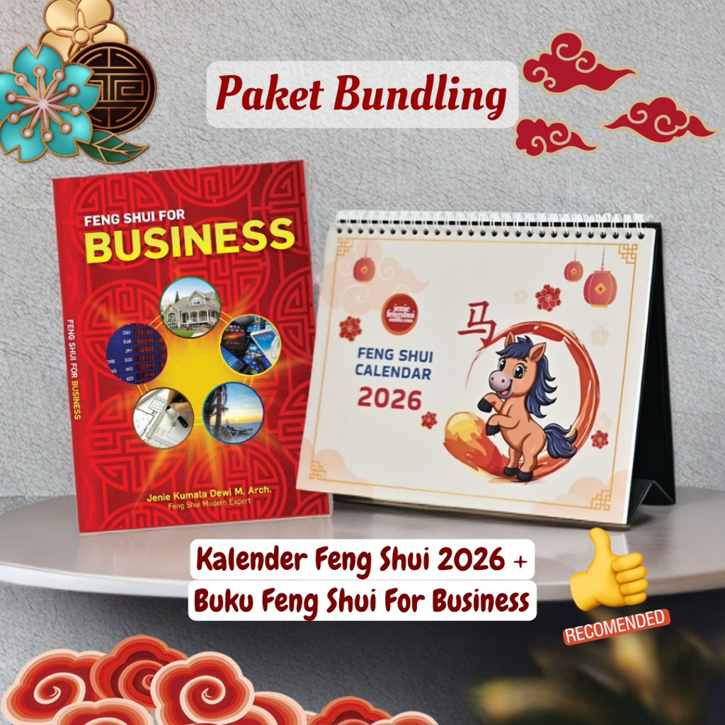 Special Package Paket Kalender Feng Shui 2026 Shio Kuda Api & Buku Fengshui For Business