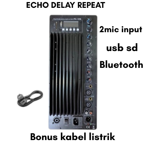 MESIN SPEAKER AKTIF 15 INCH POWER KIT PA-15N UKURAN 16 x 38 CM bluetooth free cable