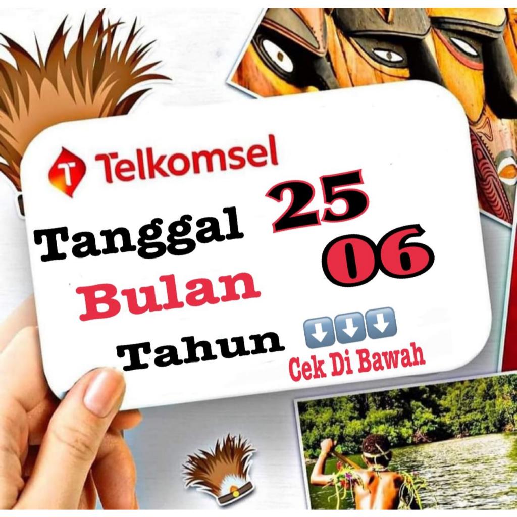 Kartu Perdana Simpati - Telokomsel Seri Tanggal Bulan Tahun 25 06