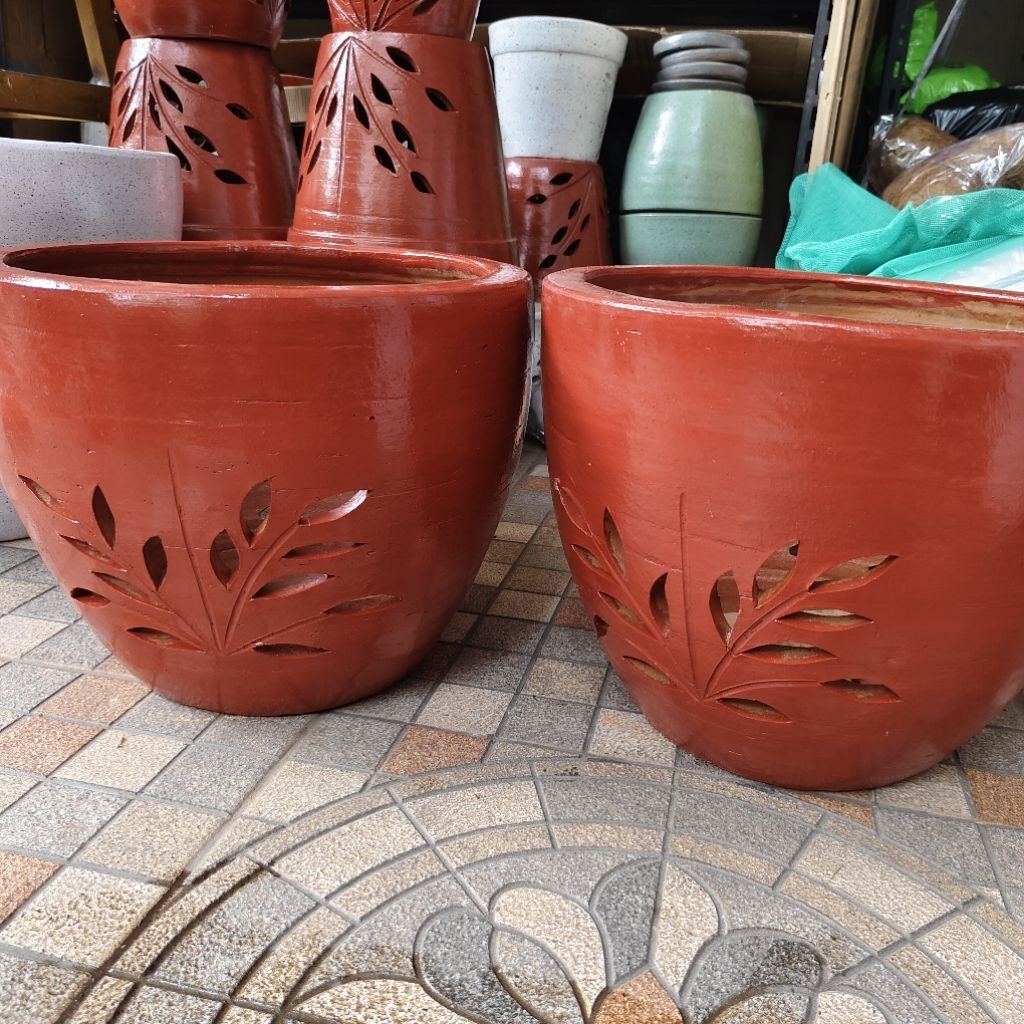 Pot Anggrek Tanah Liat Jumbo | Pot tanaman | Vas bunga | Pot anggrek | Pot gerabah | Pot terazzo | P