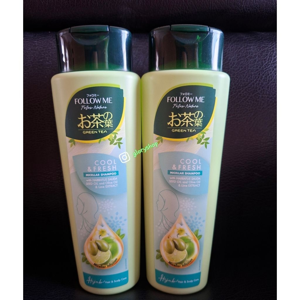 Follow me green tea coll & fresh micellar shampoo 160 ml/shampoo follow me hijab/shampoo/shampoo fol
