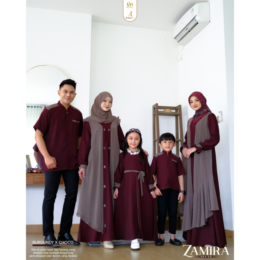 Sarimbit Zamira Series Warna Burgundy x Choco by Raisakey