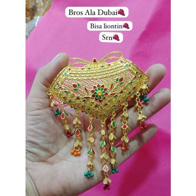 Lunavia accesories Bros/leontin Dubai cantik lapis emas