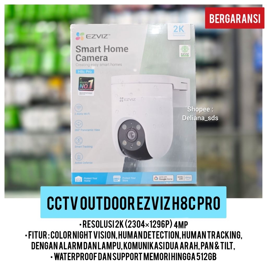 CCTV Outdoor Ezviz H8C Pro 2K 4MP Garansi Resmi 1 Tahun Cctv Ezviz 2K 4MP Cctv Ezviz 4MP Cctv Outdoo