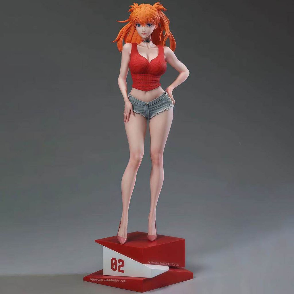 Asuka Langley Summer Girlfriend Evangelion The Summer Plants Studio Figur Anime Koleksi Terbaik
