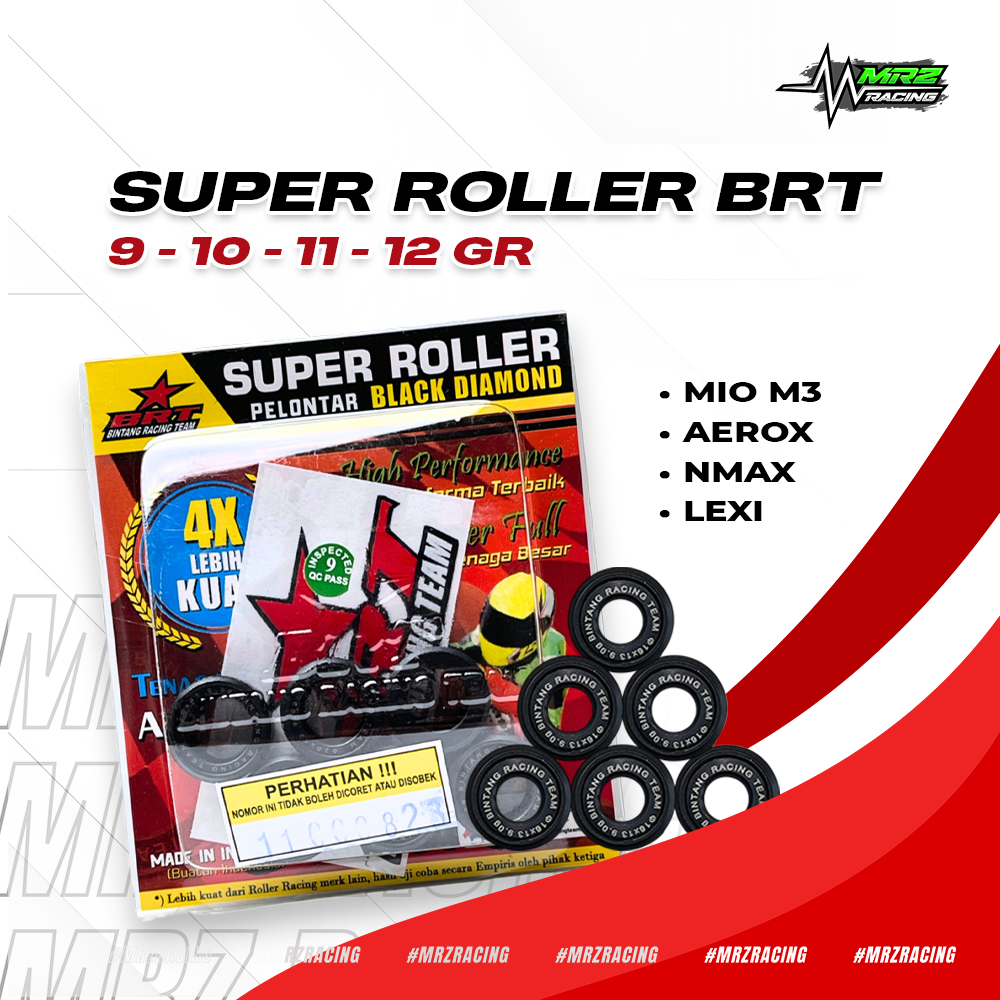BRT - NMax ROLLER Racing BRT racing Black Diamond Roller Ukuran 9 dan 11 gram