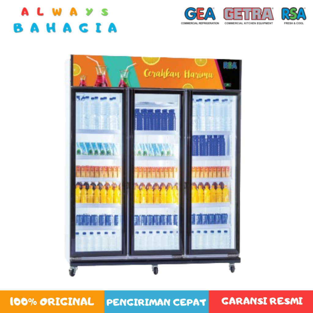 RSA AMETHYST SHOWCASE 3 PINTU 15 RAK | Garansi Resmi