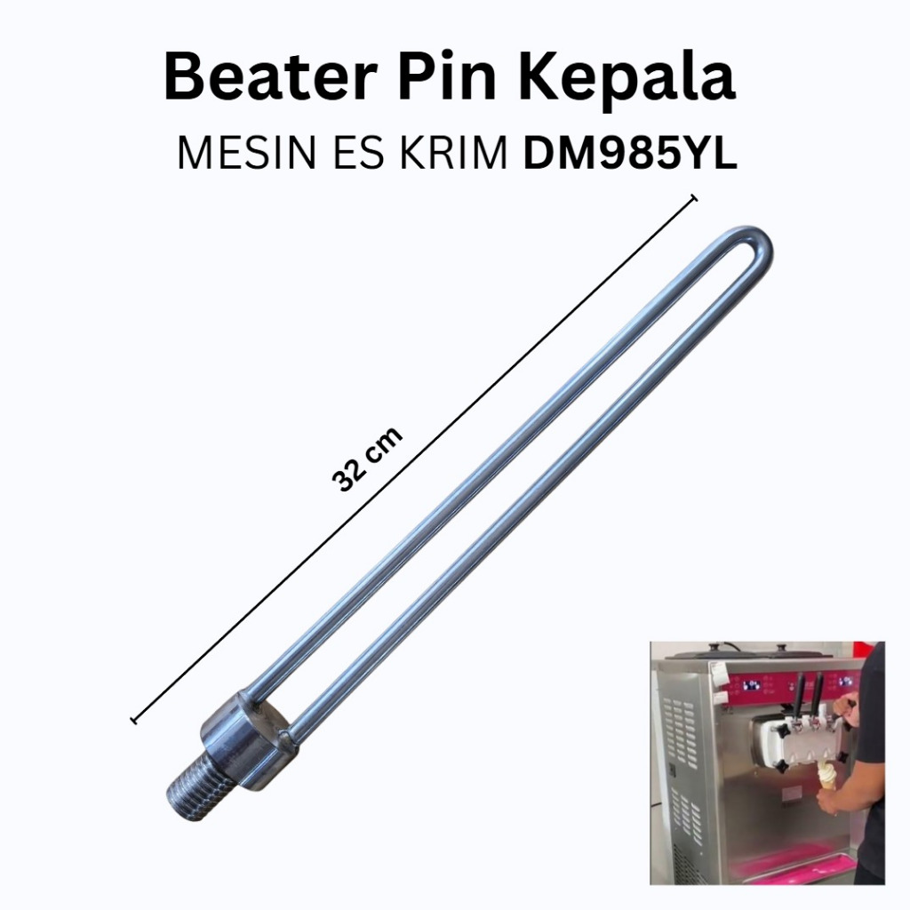 Sparepart beater pin kepala mesin es krim donper DM985YL bisa dipakai untuk mixue