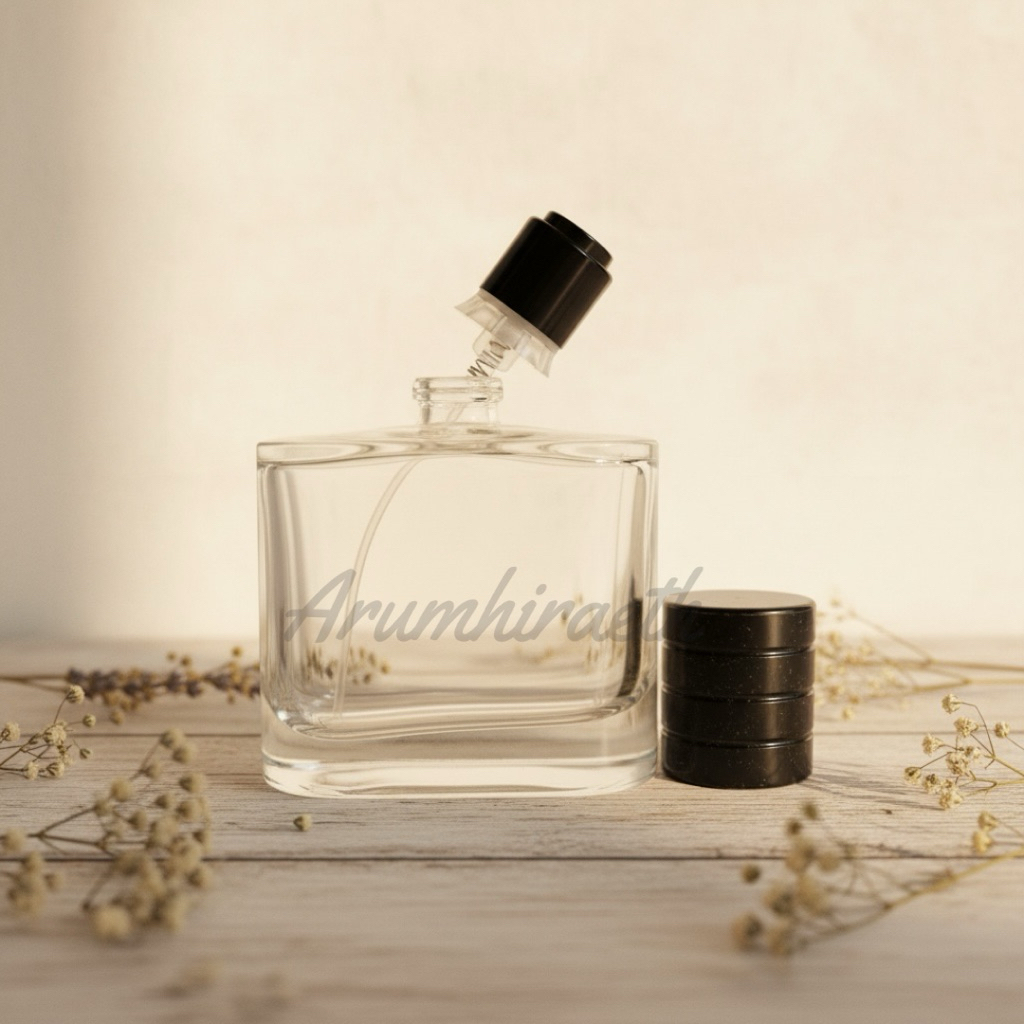 Botol Parfum Kosong Octarene Semi Press Tutup Hitam