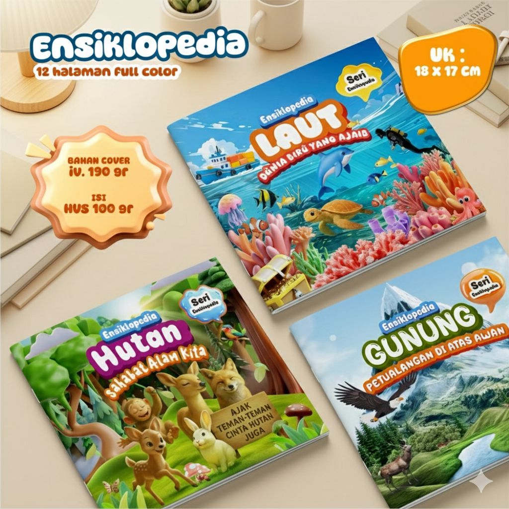 Buku Ensiklopedia Anak Full Color Seri Alam | Buku Edukasi Anak PAUD TK SD | Ensiklopedia Mini Anak