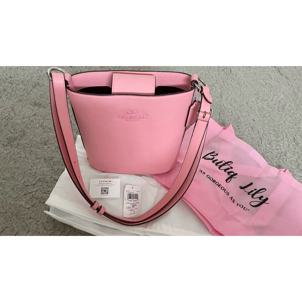 Coach Sophie Bucket Bag Flower Pink Authentic