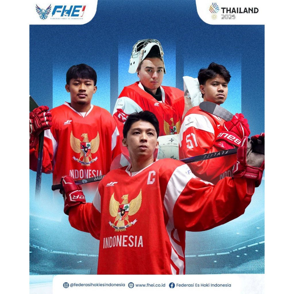 CUSTOM: RED - Jersey Timnas Hoki Es Indonesia – Official National Team Edition