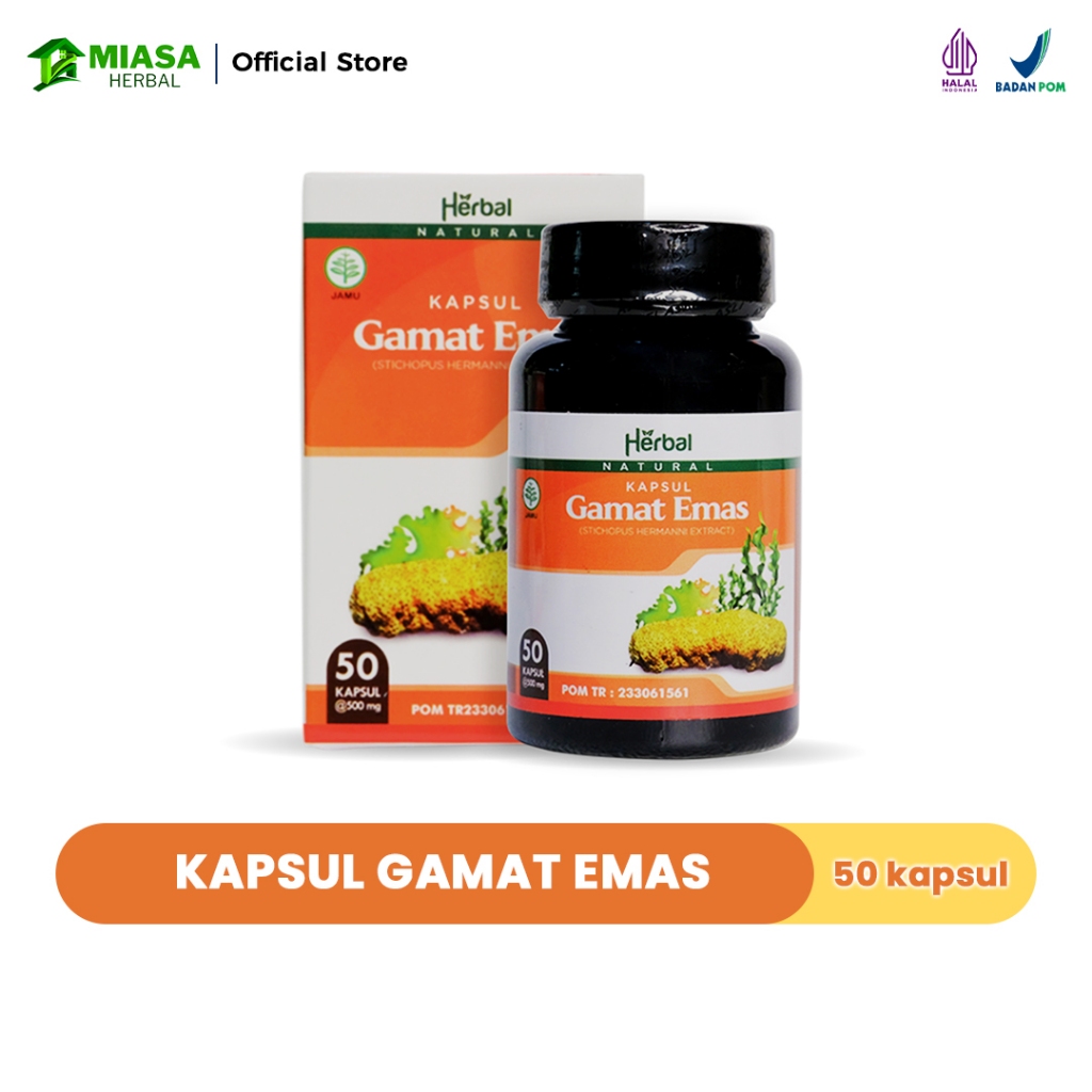 Kapsul Gamat Emas Asli 100% Original Ekstrak Gamat Teripang Emas