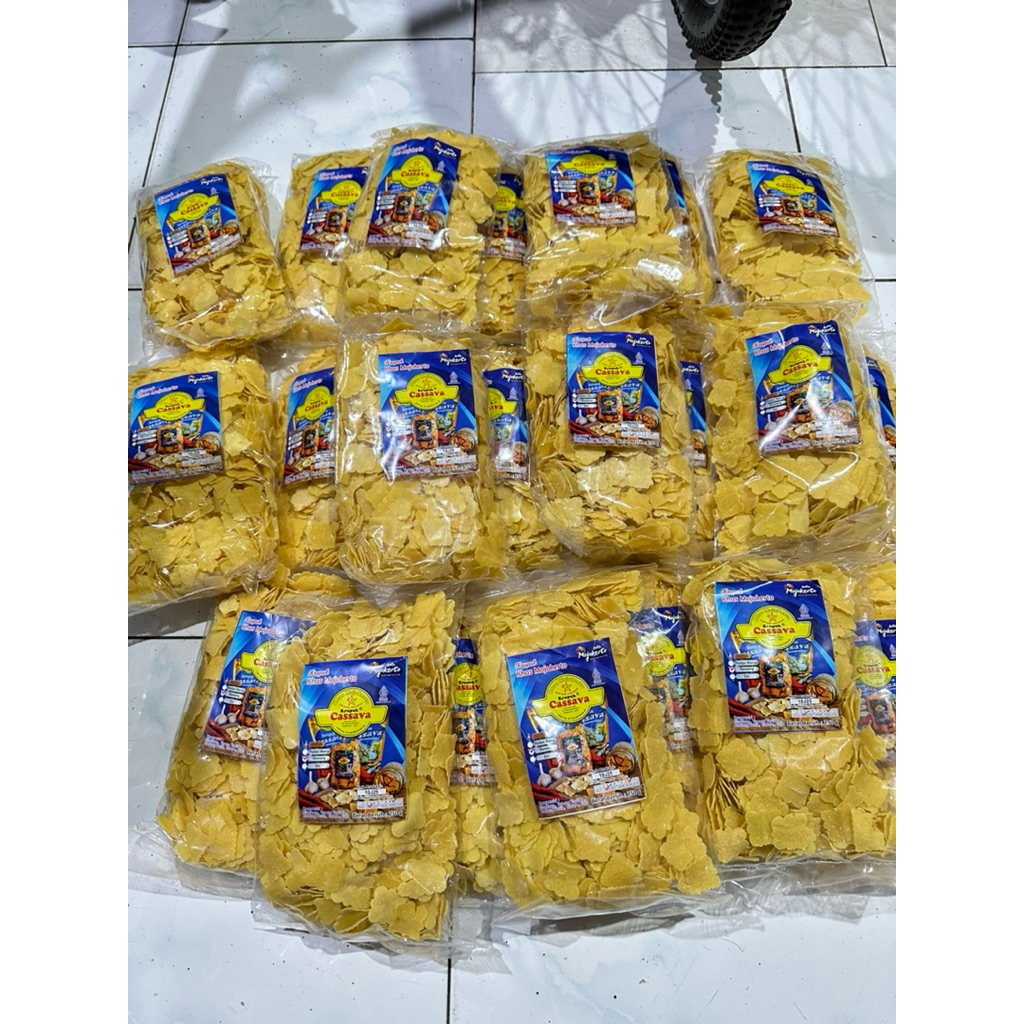 casava Krupuk singkong Bawang dan Pedas Manis 250 Gram