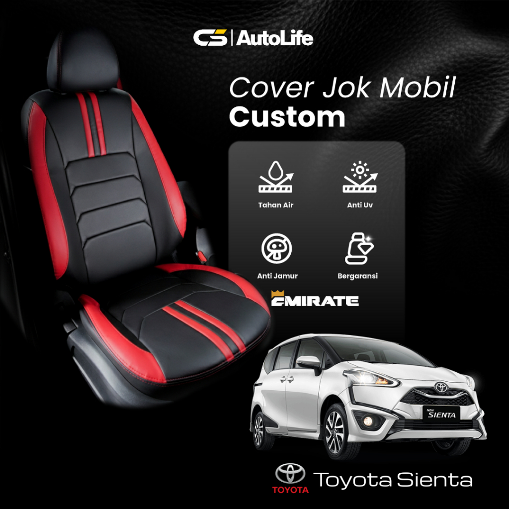 Sarung Jok Mobil / Cover Jok Mobil Toyota Sienta All Tipe - CS Autolife