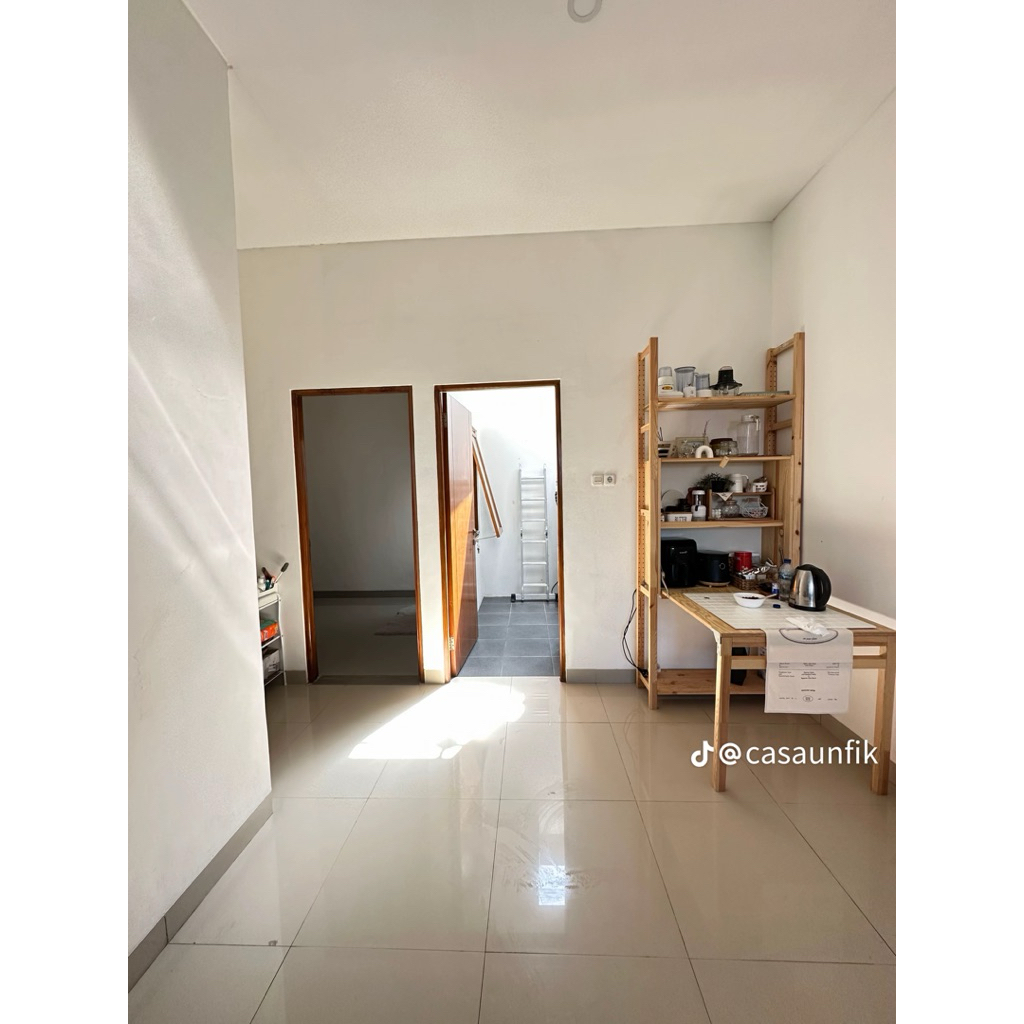 Rak Dapur Serbaguna Kayu dengan Meja Lipat | Rak Penyimpanan & Meja Kerja Hemat Ruang
