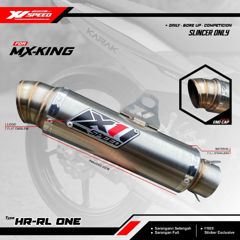 Slinser Racing panjang Silinser 22cm by X1 Speed Racing