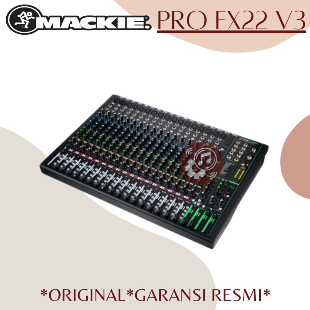 Mixer Audio Mackie PRO FX22V3 FX-22v3 Mixer USB and Effect Original