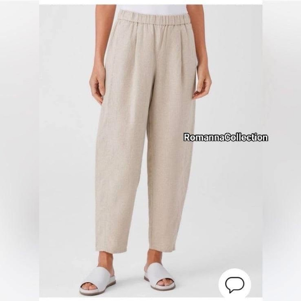 celana linen by eileen fisher