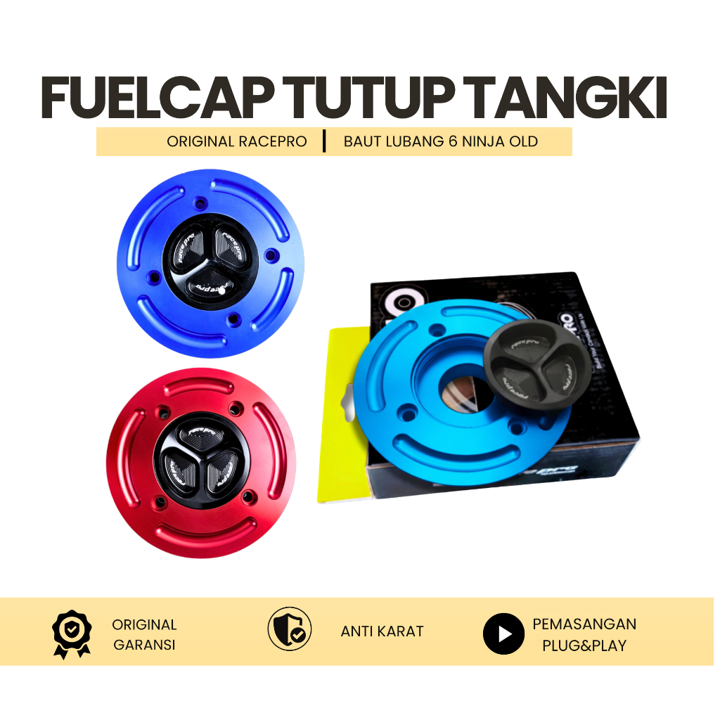 FUEL CAP NINJA 250 Tutup Tengky RACEPRO NEW NINJA 250 Fi OLD FUEL CAP ZX NINJA150 250 KARBU CNC
