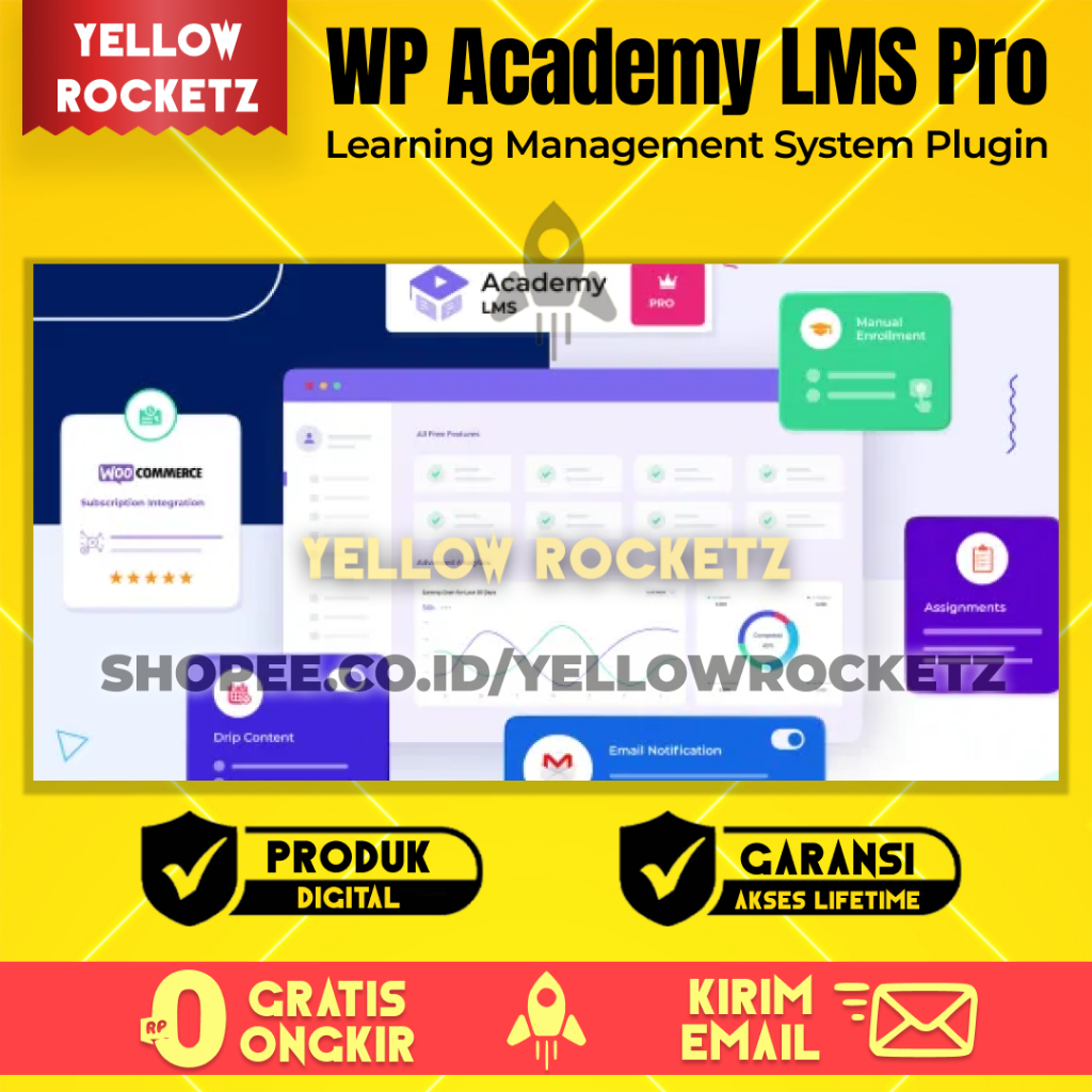 WP ACADEMY LMS PRO - Plugin Learning Managemenet System Wordpress for Online Course - Lifetime + Upd