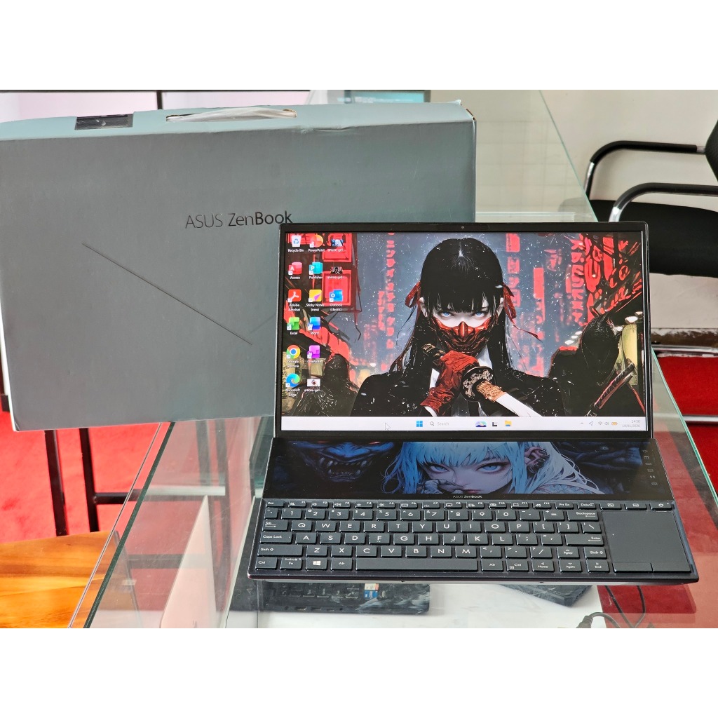 ASUS Zenbook Duo UX481FL intel core i7 gen 10 Ram 16 GB SSD 1 TB Nvidia MX 250 Dua Layar Touchscreen