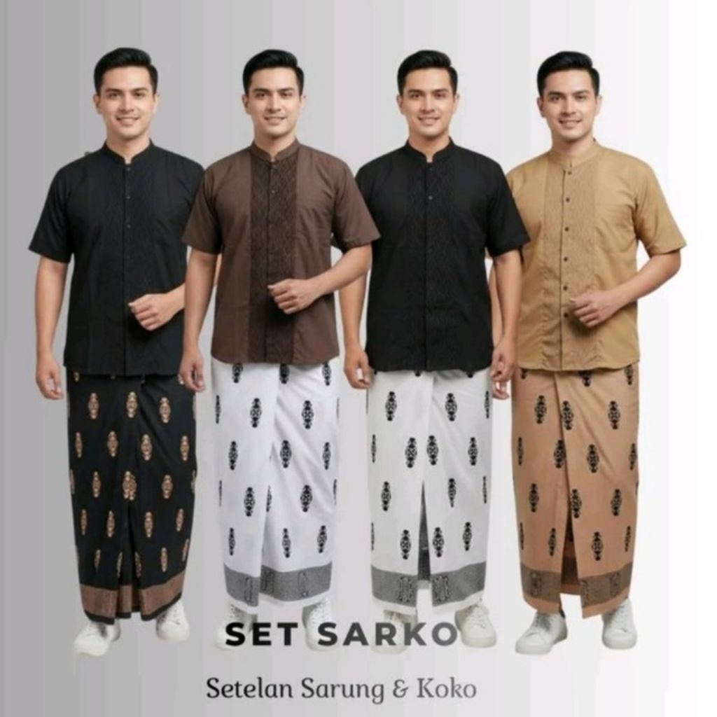 SETELAN SARUNG KOKO SET KOKO SARUNG PRIA DEWASA TERBARU KOKO LEBARAN TERLARIS TERMURAH