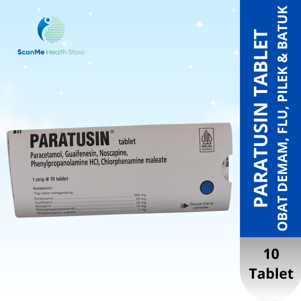 Paratusin 10 Tablet - Obat Demam, Sakit Kepala, Flu, Pilek, dan Batuk